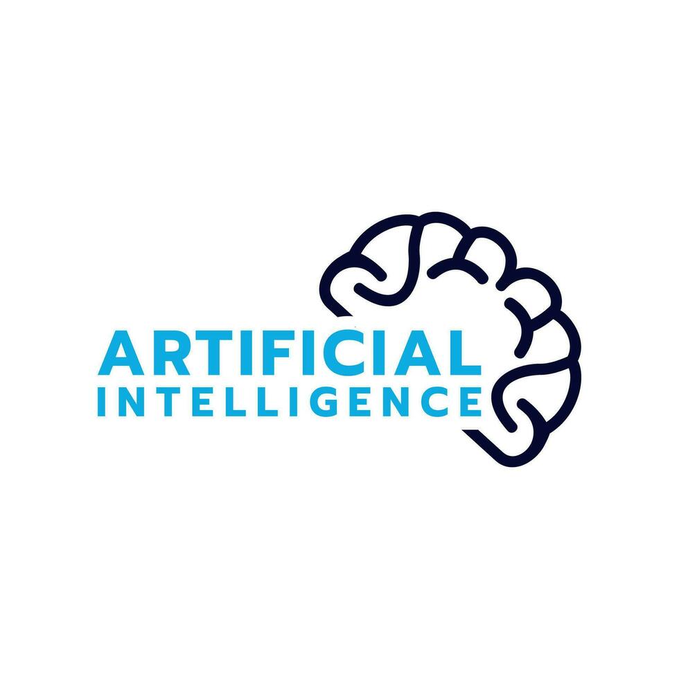 Artificial Intelligence logo design concept vector