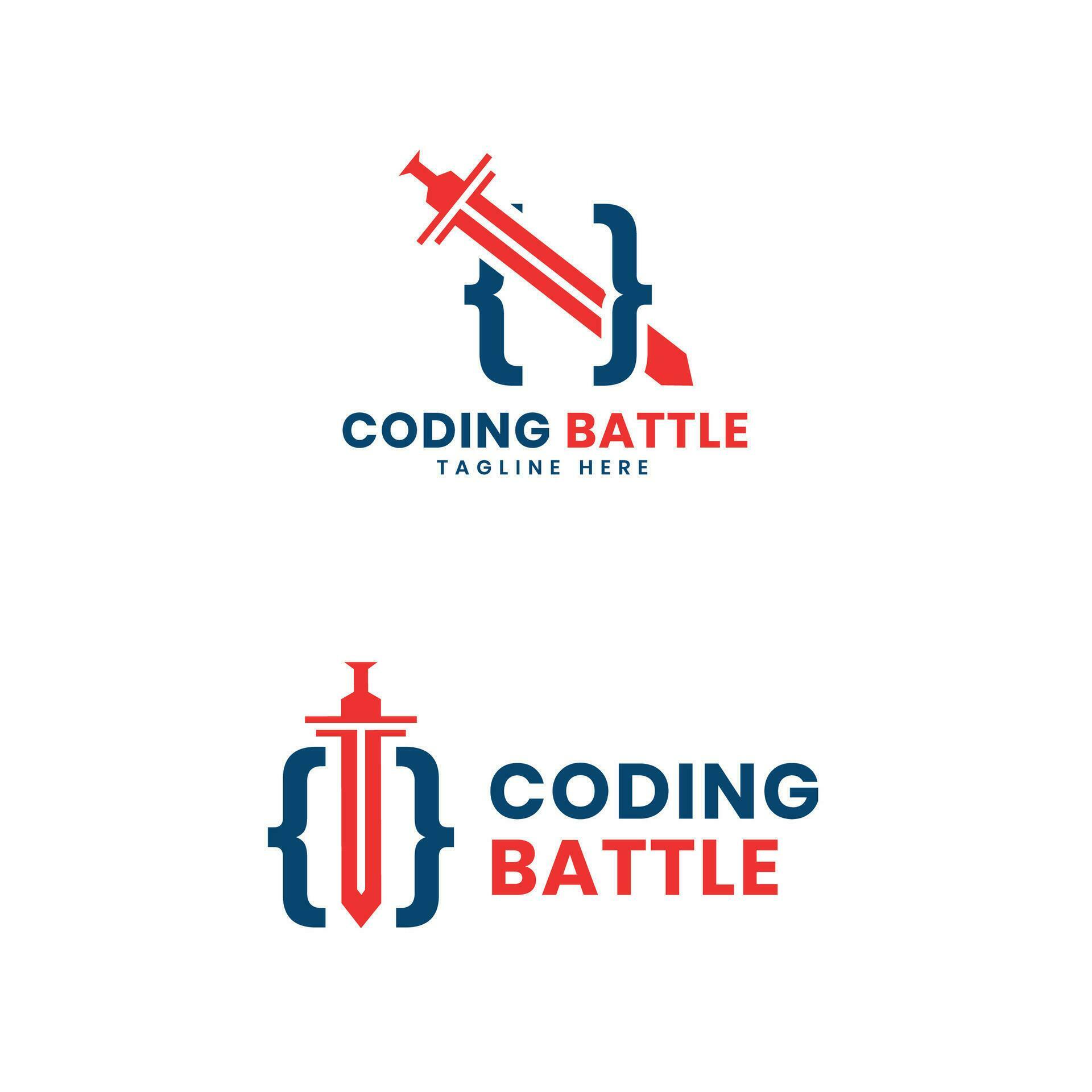 coding battle logo design for computer programming uses 33291133 Vector ...