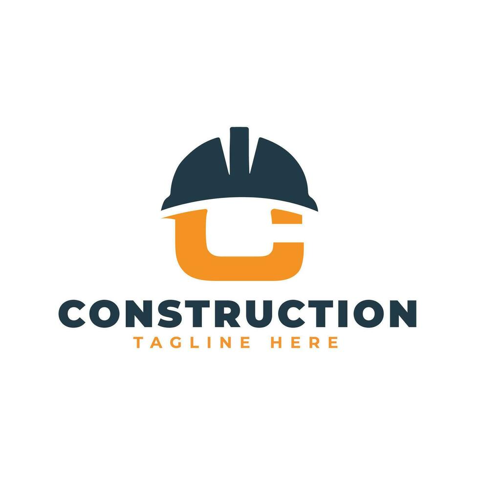 Construction logo letter mark C monogram vector