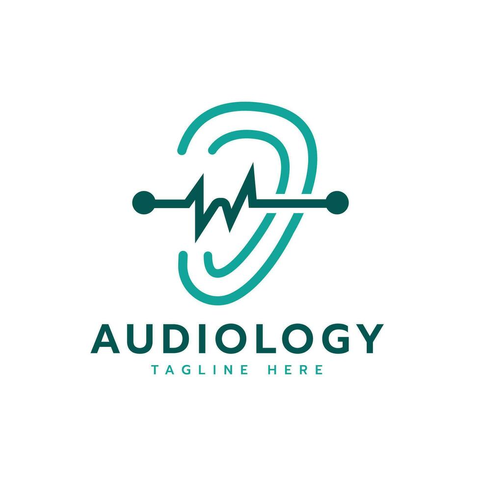 Audiology logo design vector concept