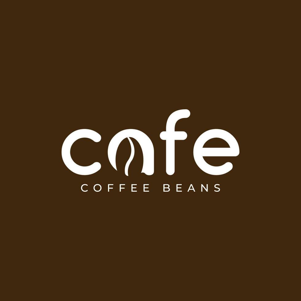 Cafe logo typography design for coffee drinks vector