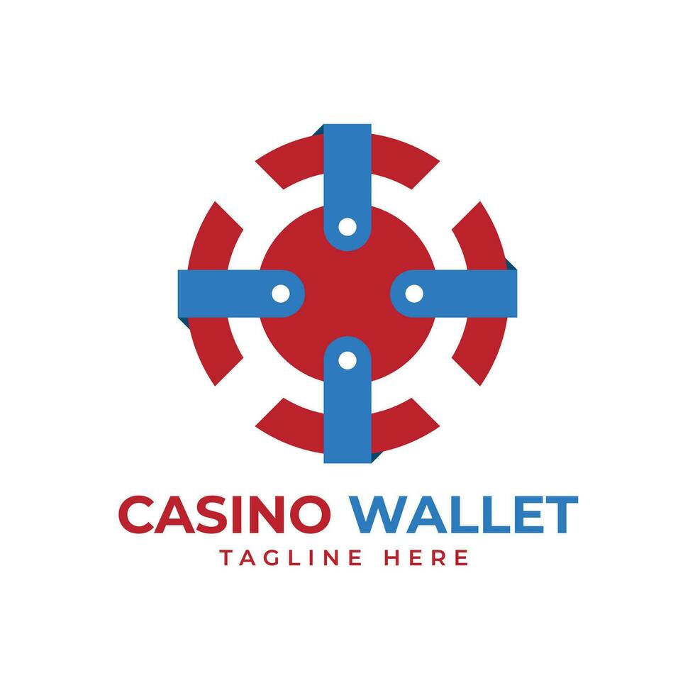 casino billetera diseño concepto moderno logo diseño vector