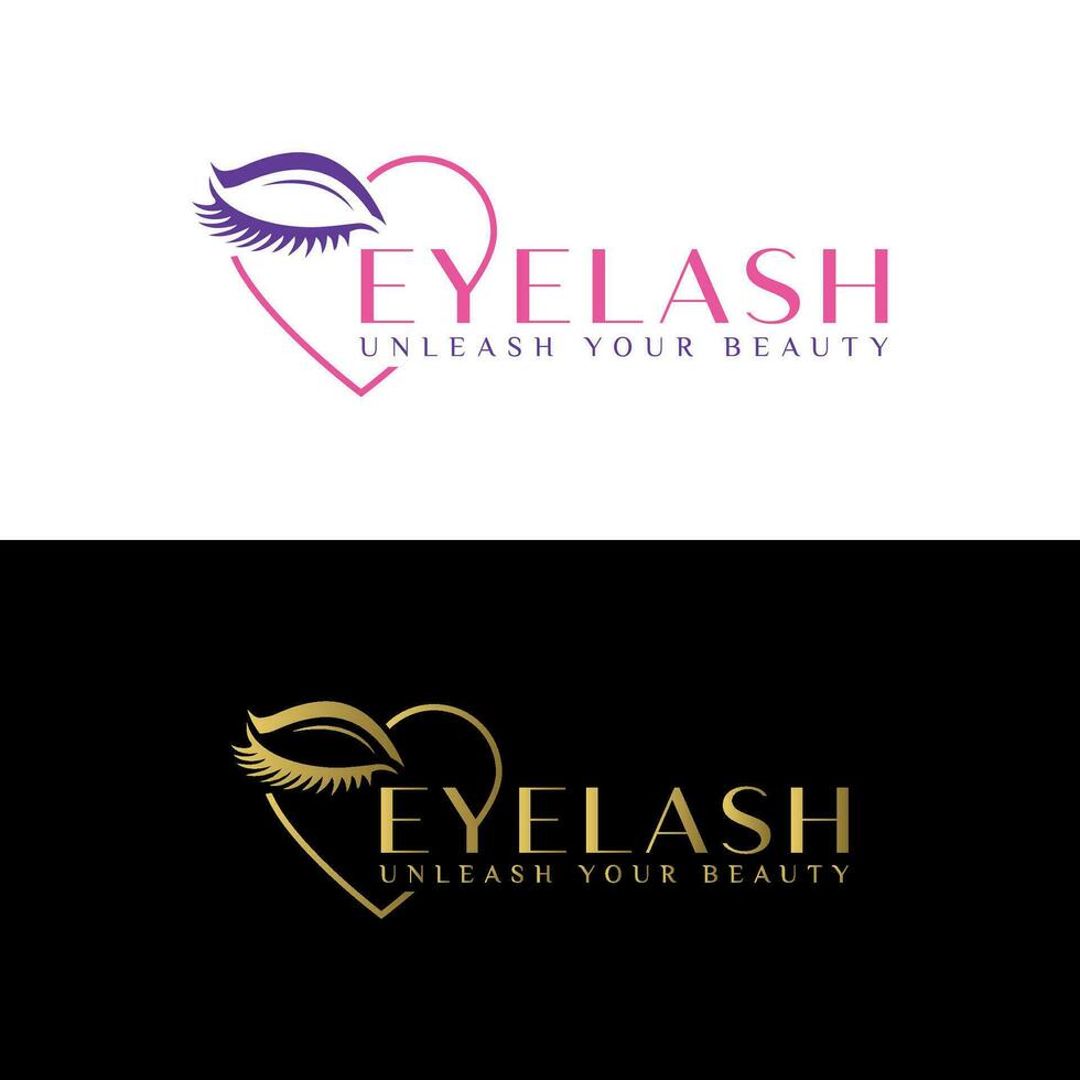 Eyelash Logo design minimal concept vector