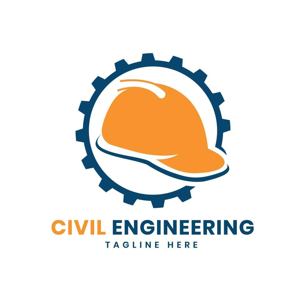 civil engineering logo design for construction business and architecture company vector