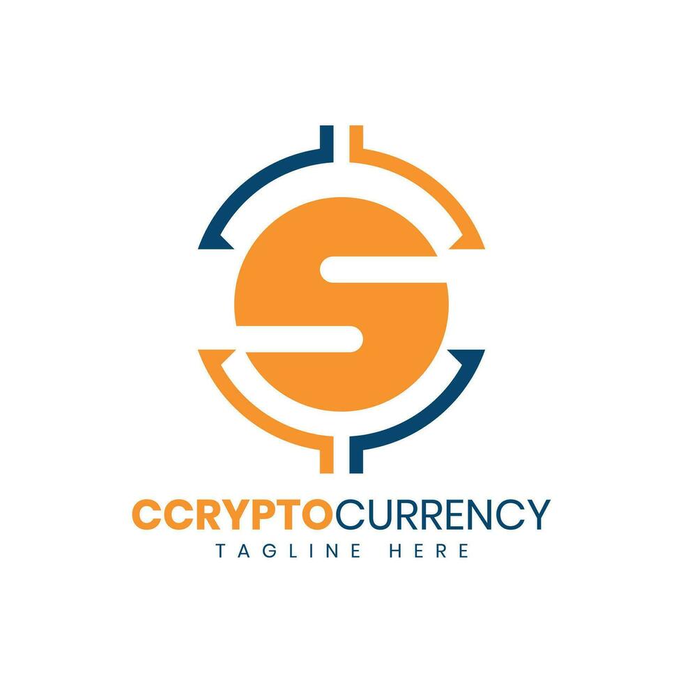 cryptocurrency monogram logo design creative idea vector