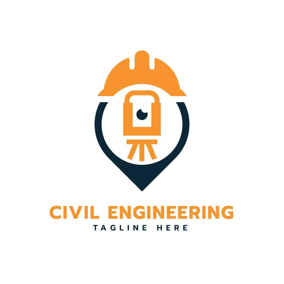 civil engineering logo design for construction business and architecture company vector