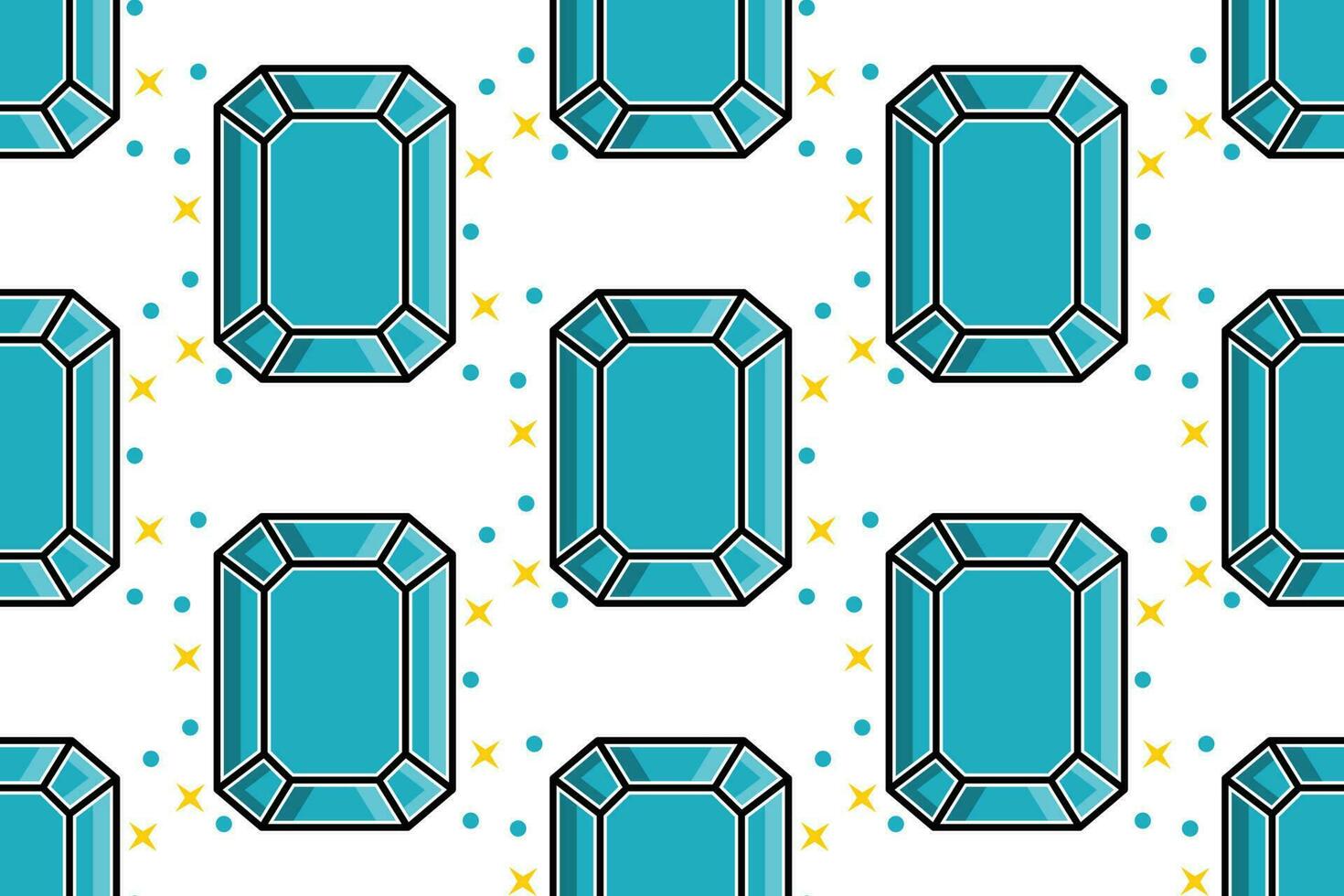a blue and yellow pattern with diamonds vector