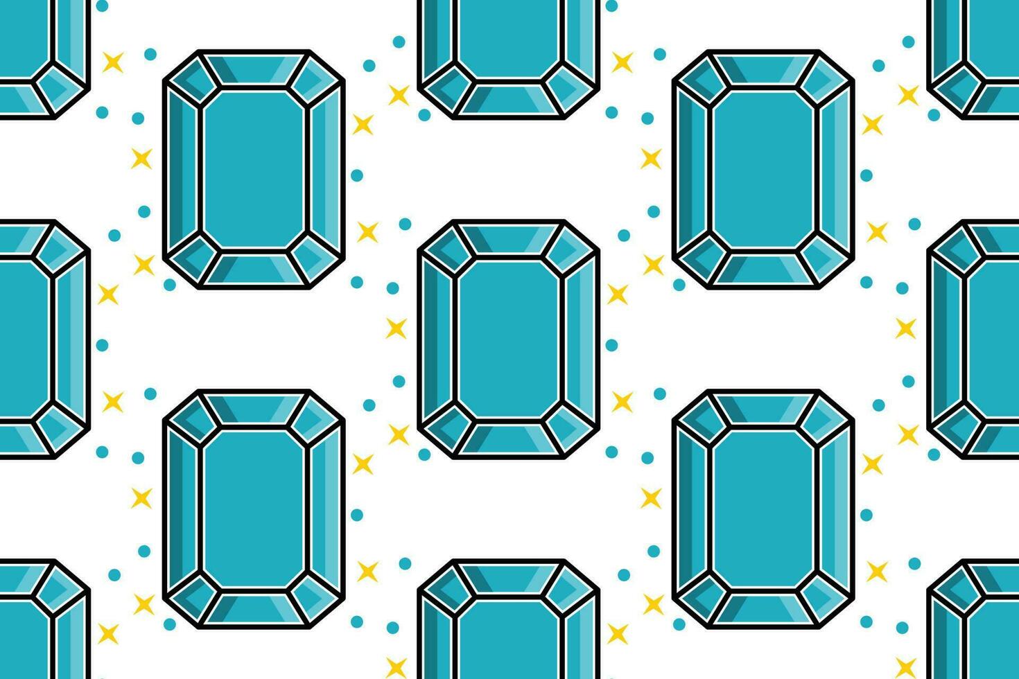 a blue and yellow pattern with diamonds vector