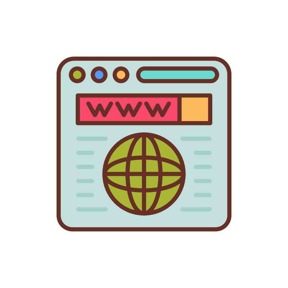 Website icon in vector. Illustration vector