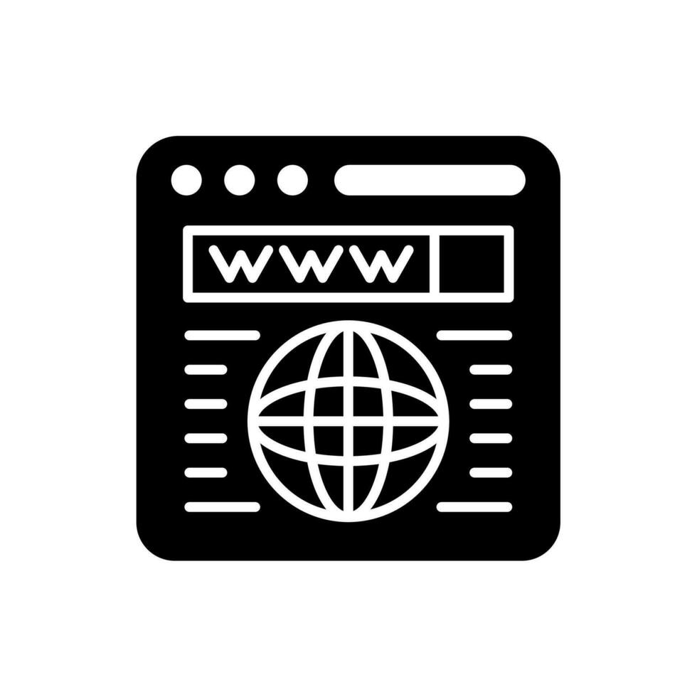 Website icon in vector. Illustration vector