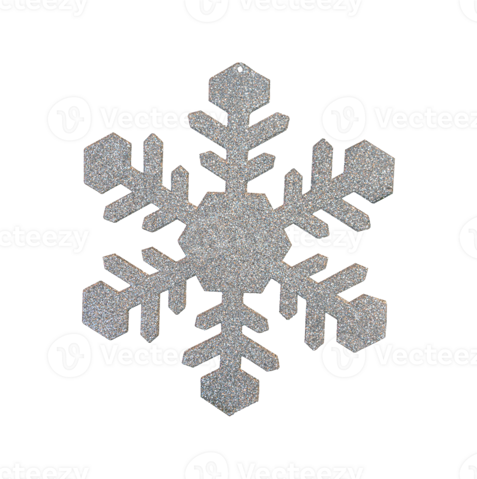 Glitter Snowflake isolated on transparent background png file