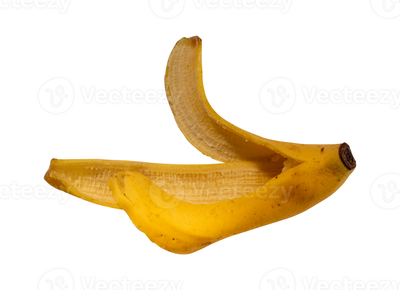 Banana peel isolated on transparent background. PNG File