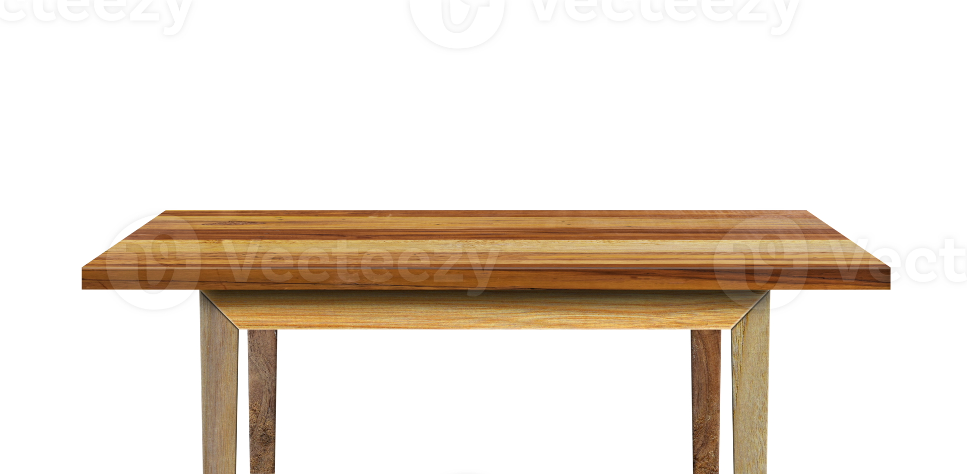Wooden table isolated on transparent background for display or montage your products. png