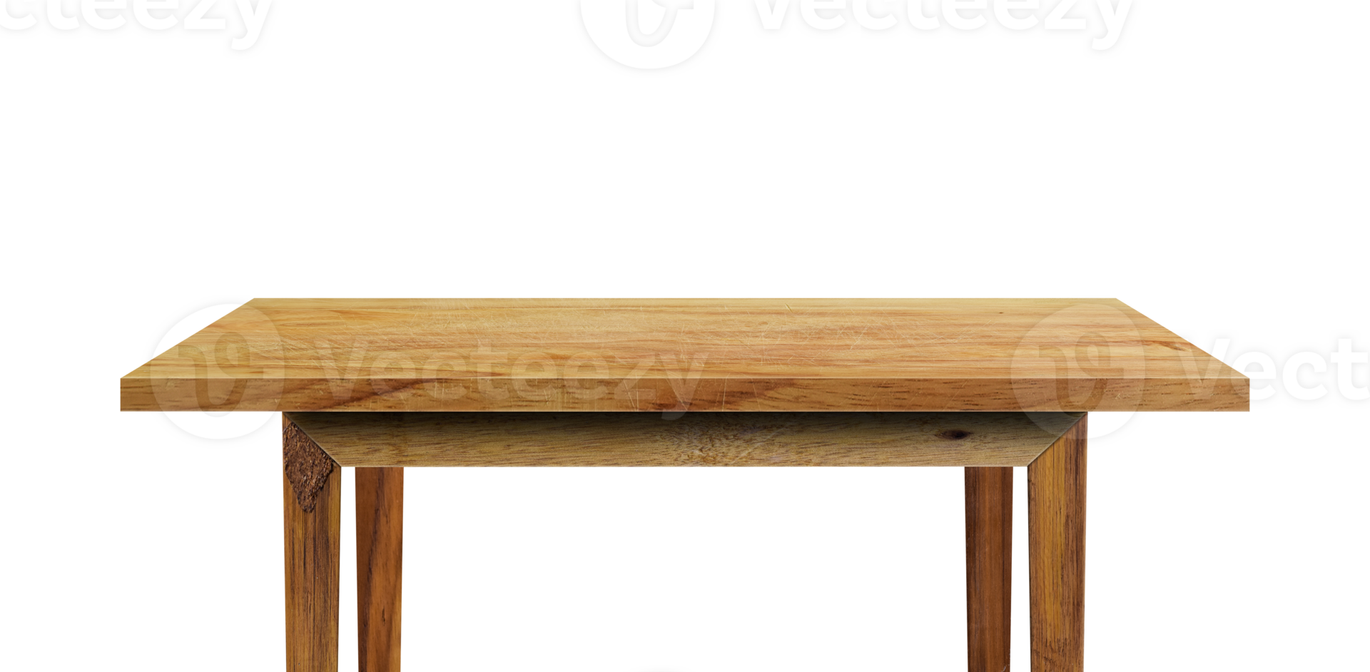 Wooden table isolated on transparent background for display or montage your products. png