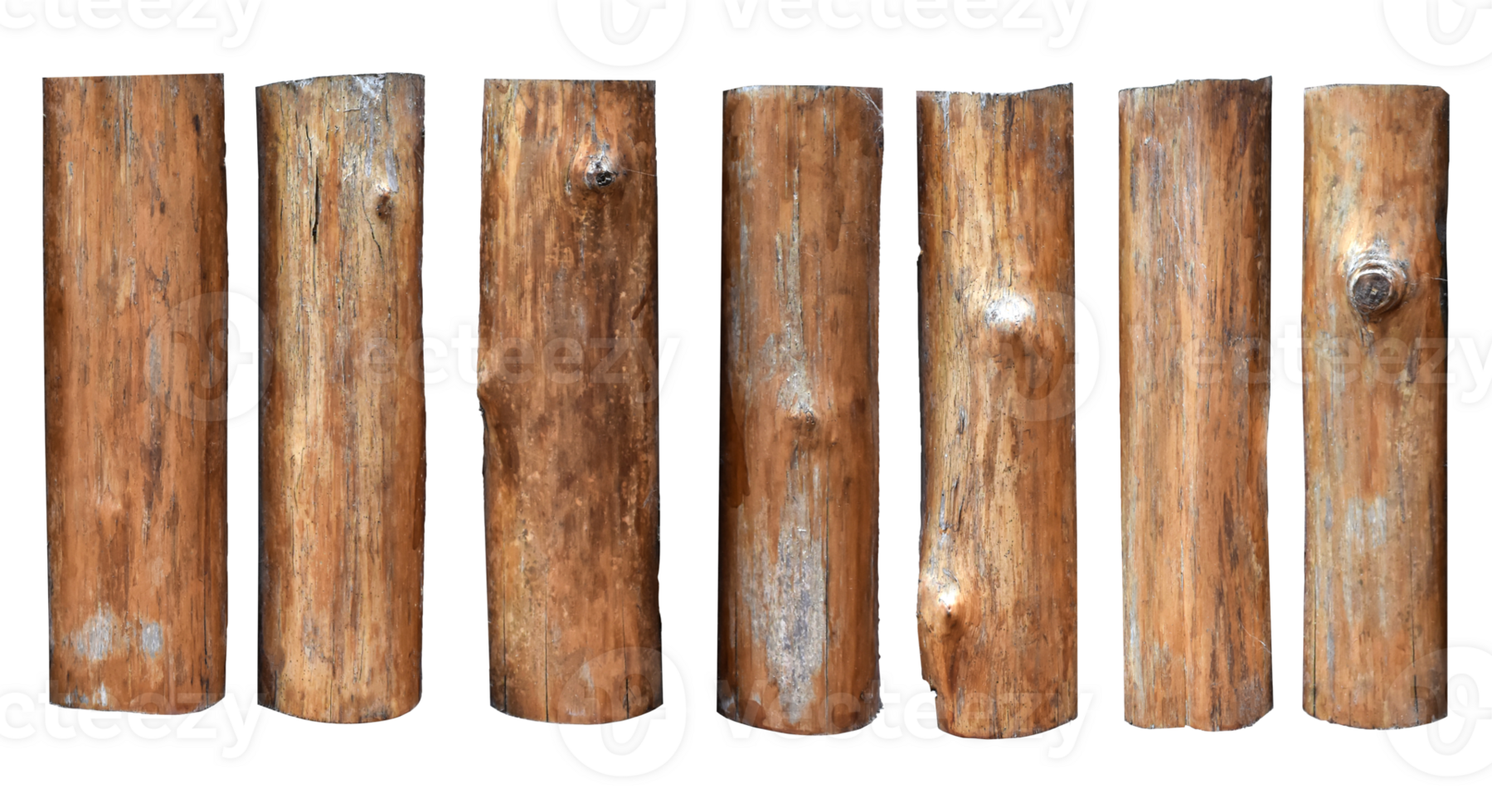 collection of various empty wood panel isolated on transparent background. PNG Format
