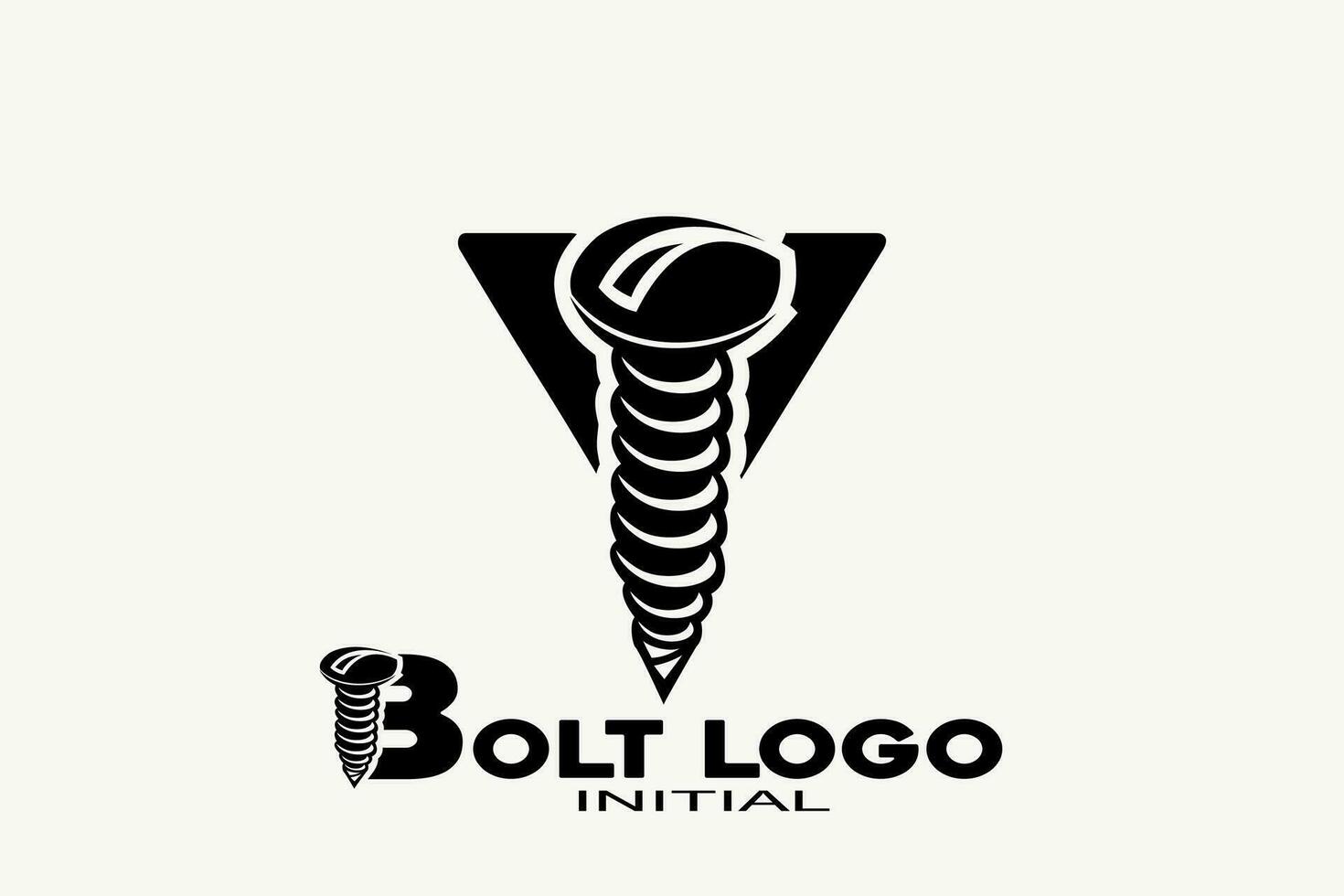 iniciales letra y con tornillo creativo geométrico moderno logo diseño. vector