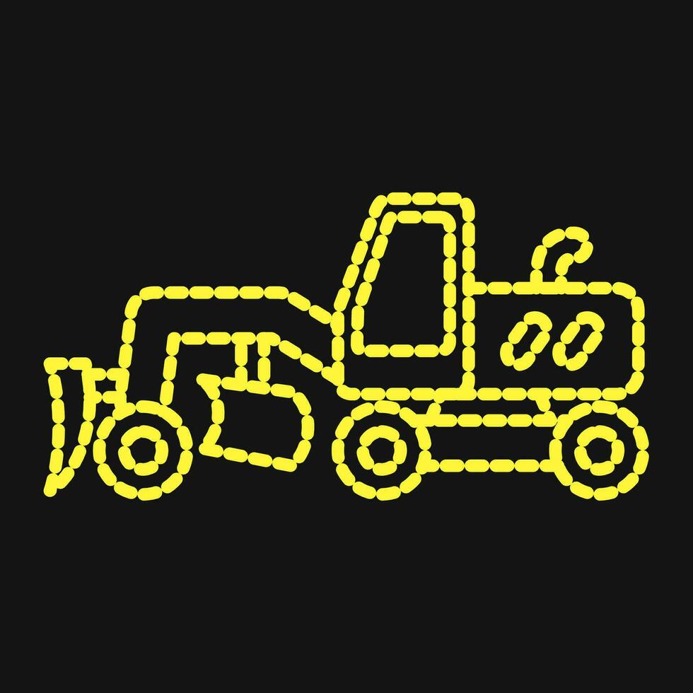 Icon road grader. Heavy equipment elements. Icons in dotted style. Good for prints, posters, logo, infographics, etc. vector