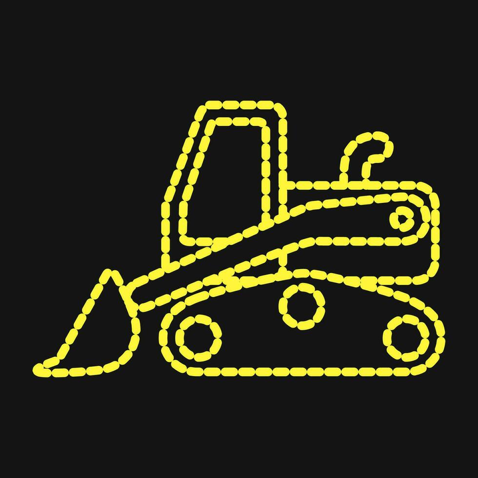 Icon skid loader. Heavy equipment elements. Icons in dotted style. Good for prints, posters, logo, infographics, etc. vector