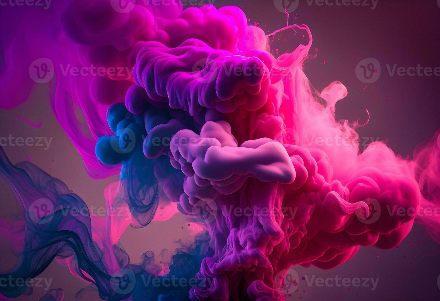 Abstract color mix , color drops in water , drop of Ink color mix paint falling on water Colorful ink in water. Beautiful colorful smoke abstract on black background AI Generative photo