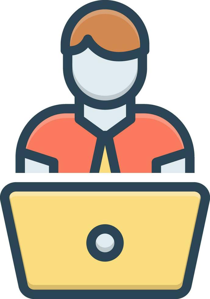 color icon for employee vector