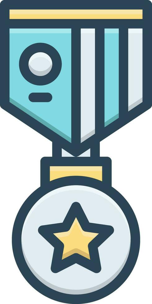 color icon for honor vector