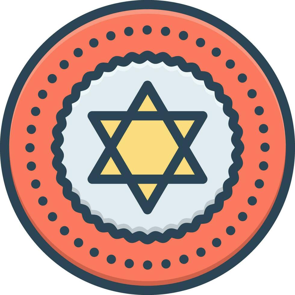 color icon for jews vector