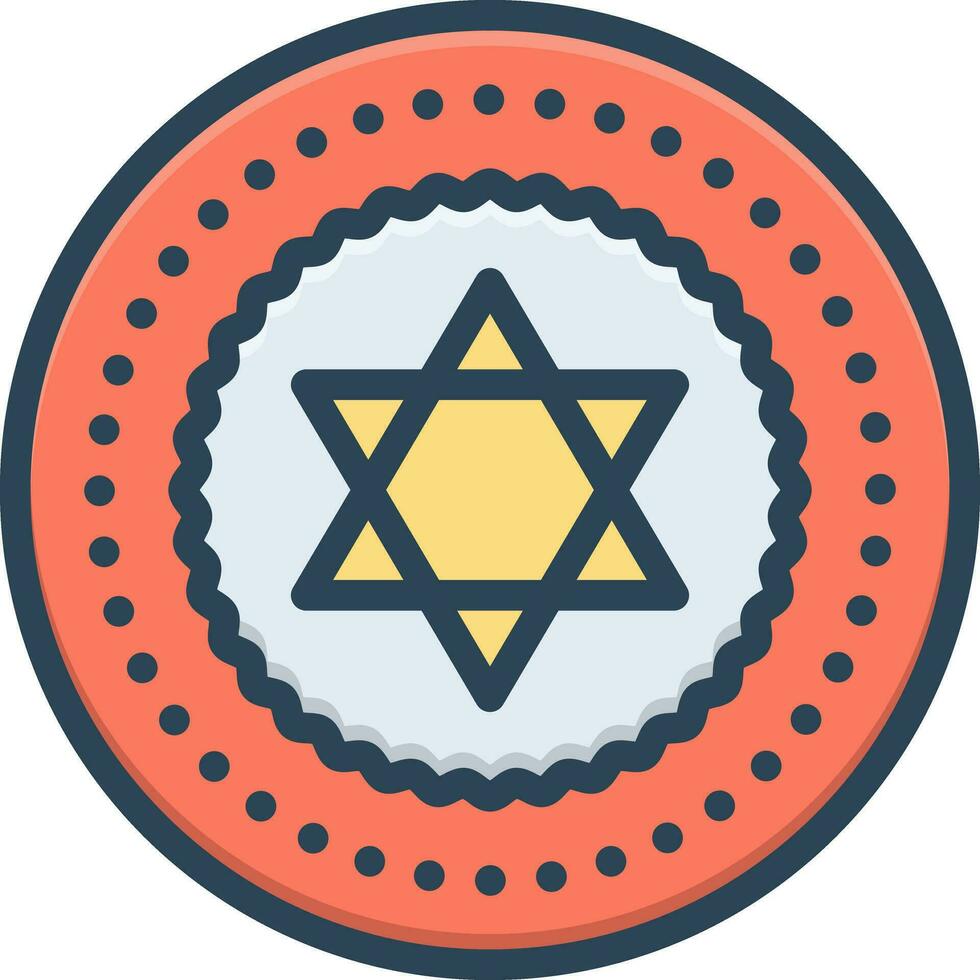 color icon for jews vector