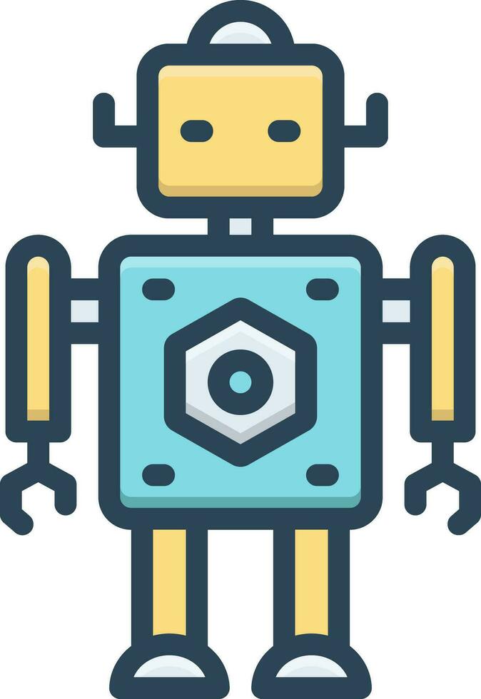 color icon for robot vector