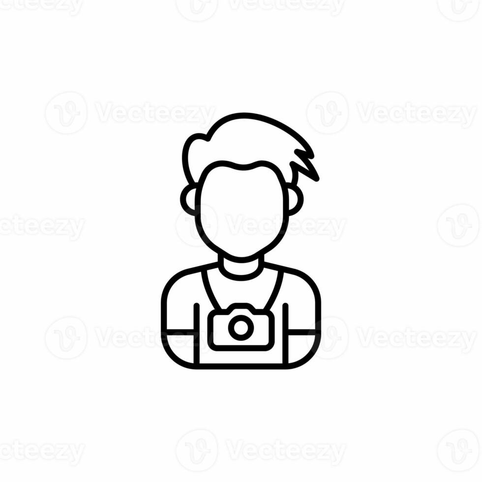 viaje blogger icono en vector. logotipo foto