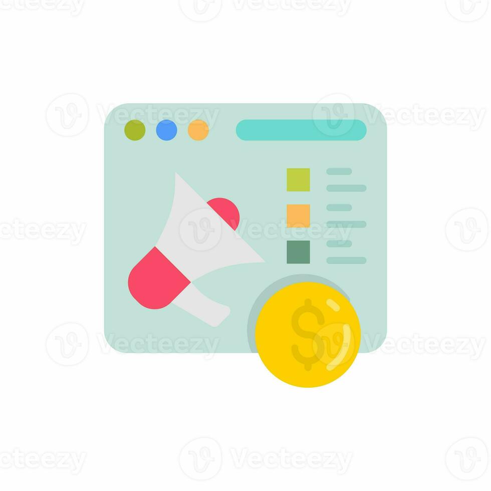 Paid Promotion icon in vector. Logotype photo