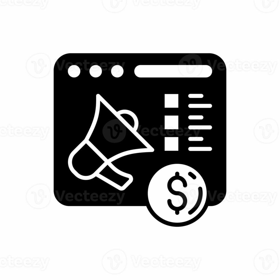 Paid Promotion icon in vector. Logotype photo