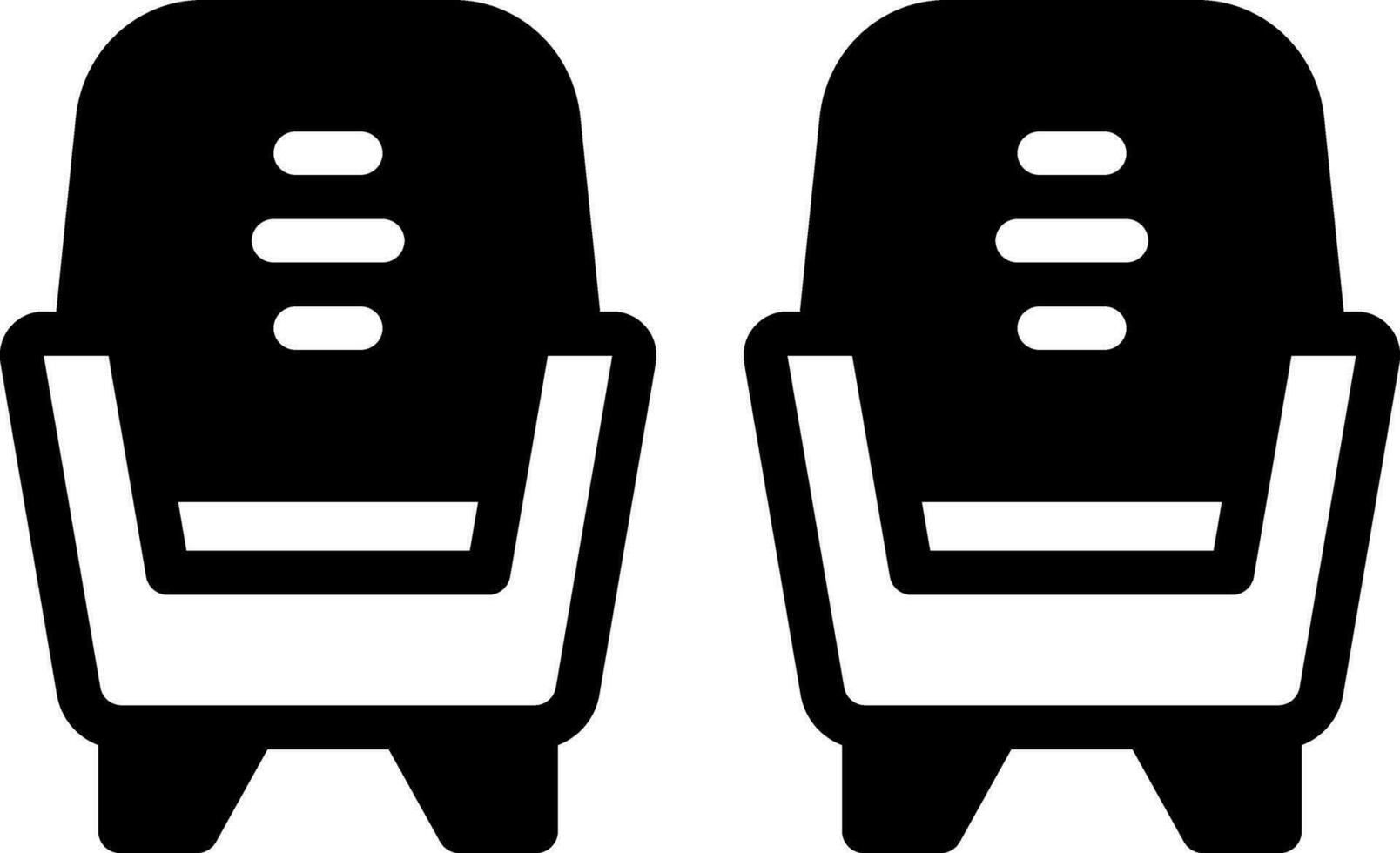 solid icon for chairs vector