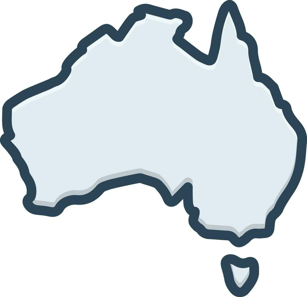 color icon for australian vector