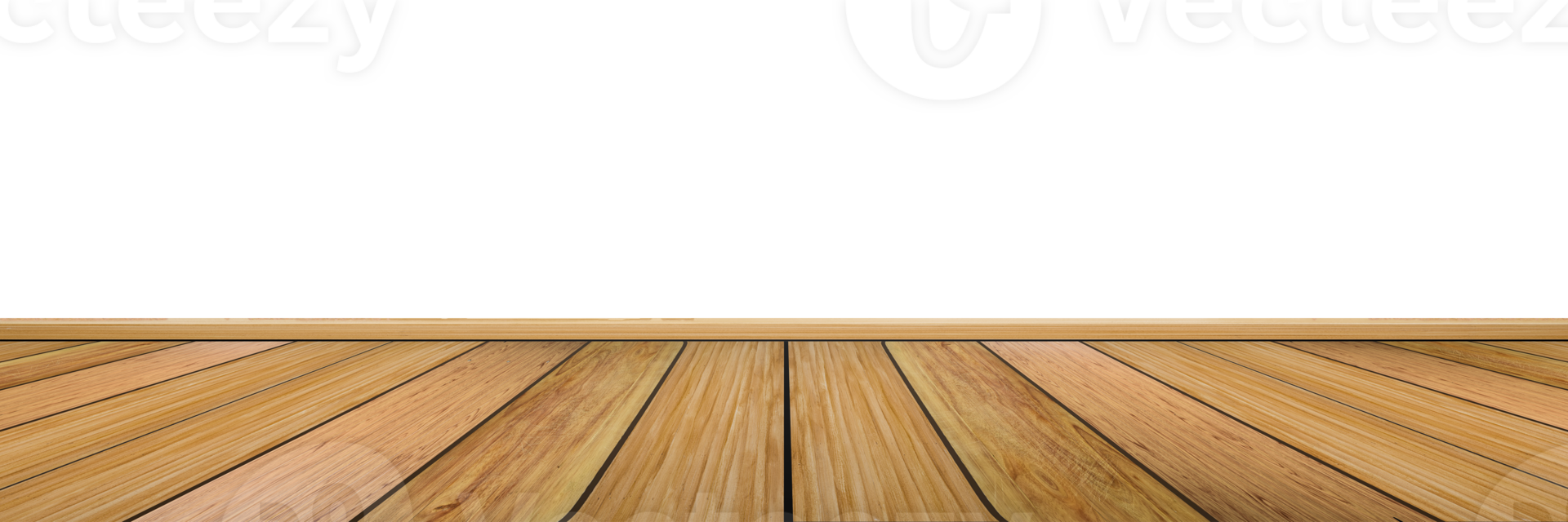 Empty brown wooden floor pattern isolated on transparent background