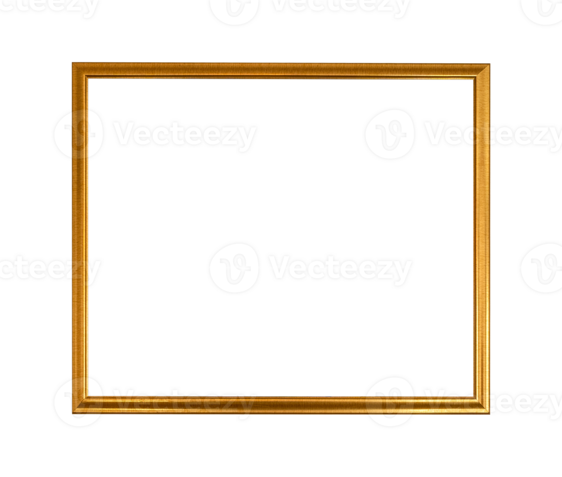 golden Rahmen Jahrgang Stil zum Foto oder Gemälde isoliert auf transparent Hintergrund png Datei.
