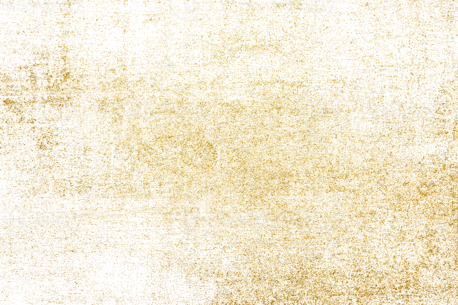 Gold splashes Texture. Grunge golden background pattern of cracks, scuffs, chips, stains, ink spots, lines on transparent background PNG file