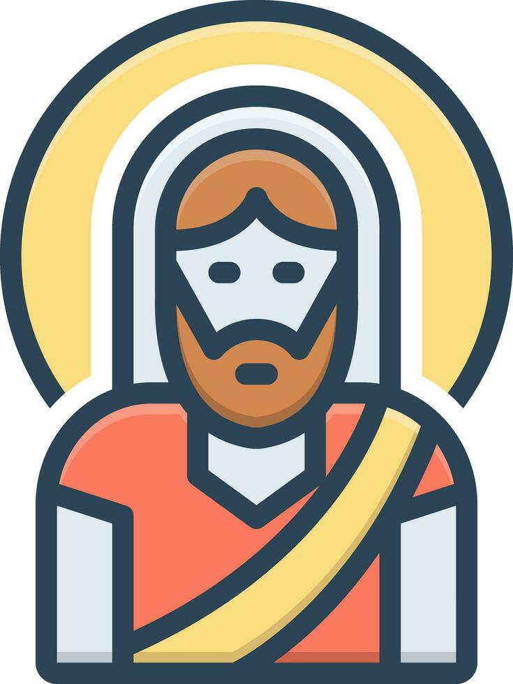 color icon for christ vector