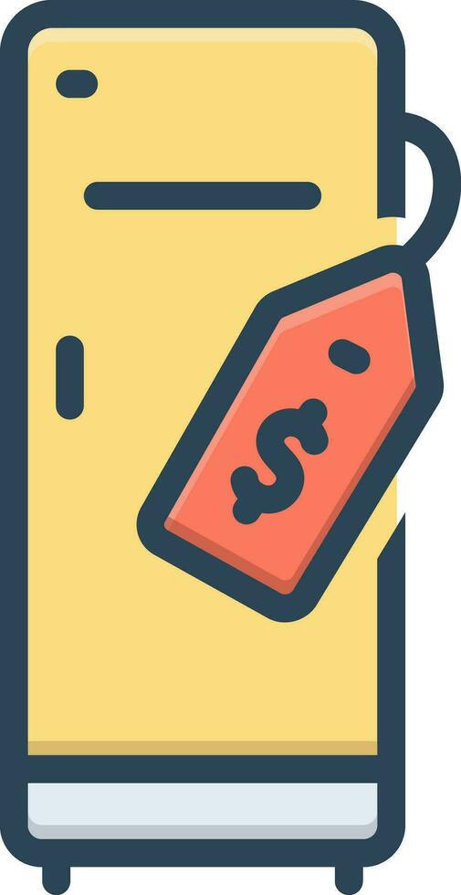 color icon for sells vector