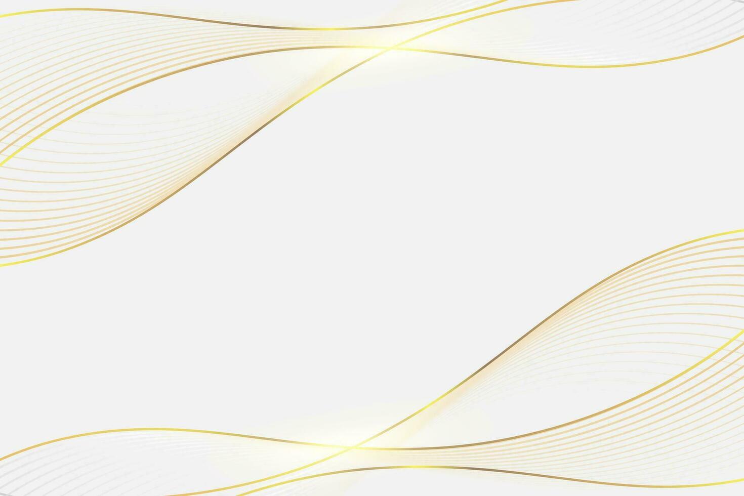 Golden wave on black background. Elegant concept design with golden lines vector