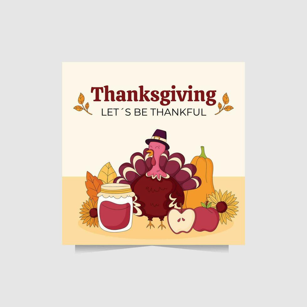 happy thanksgiving vector illustration