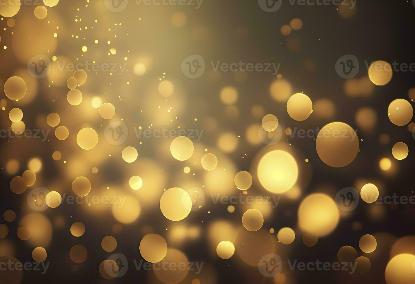 Light abstract glowing bokeh light. Shining star, sun particles and sparks with lens flare effect on black background. Sparkling magical dust particles. Christmas concept. AI Generative photo