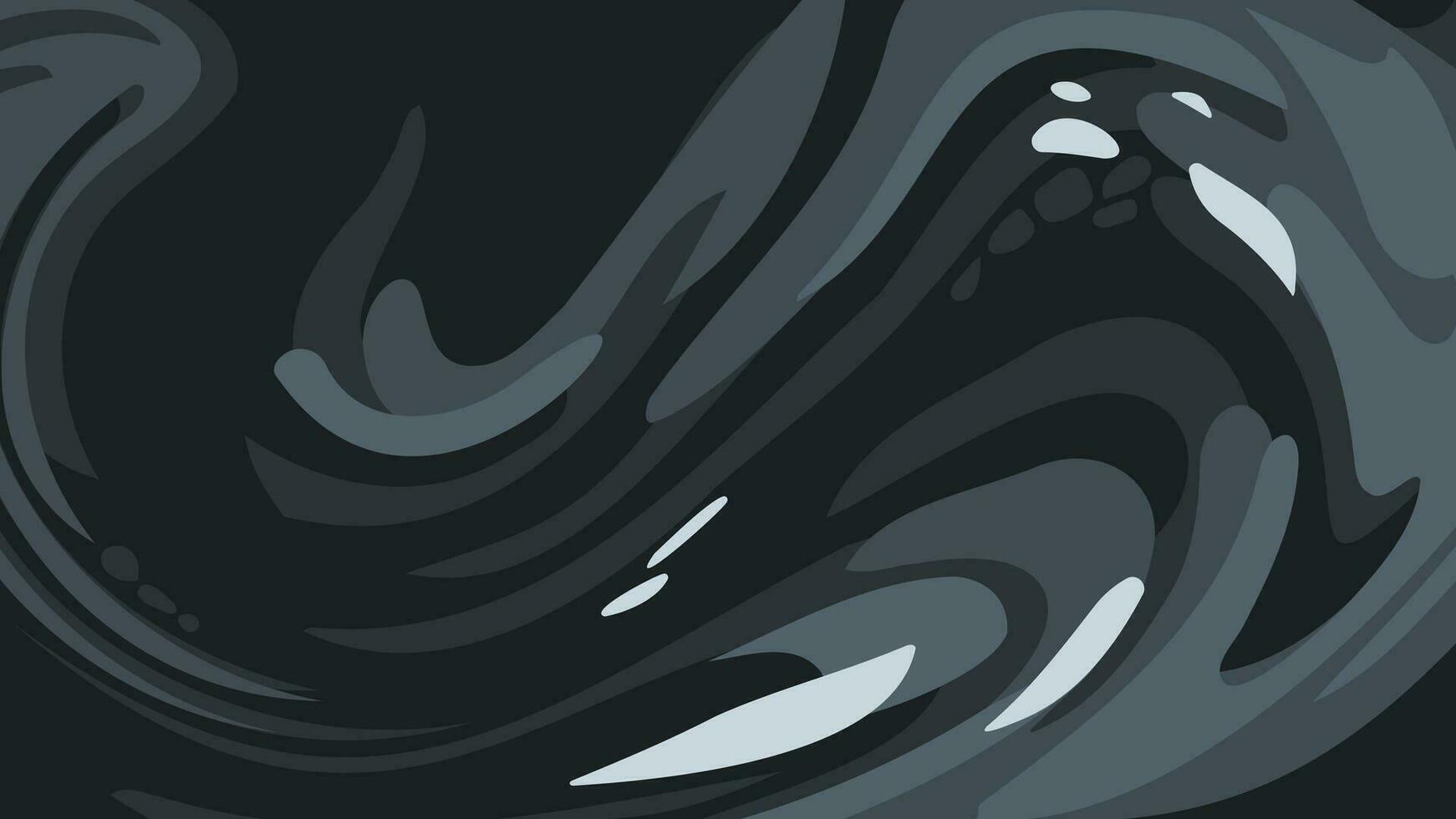 Black Grey Abstract Ink Wave Vector Wallpaper Background Image