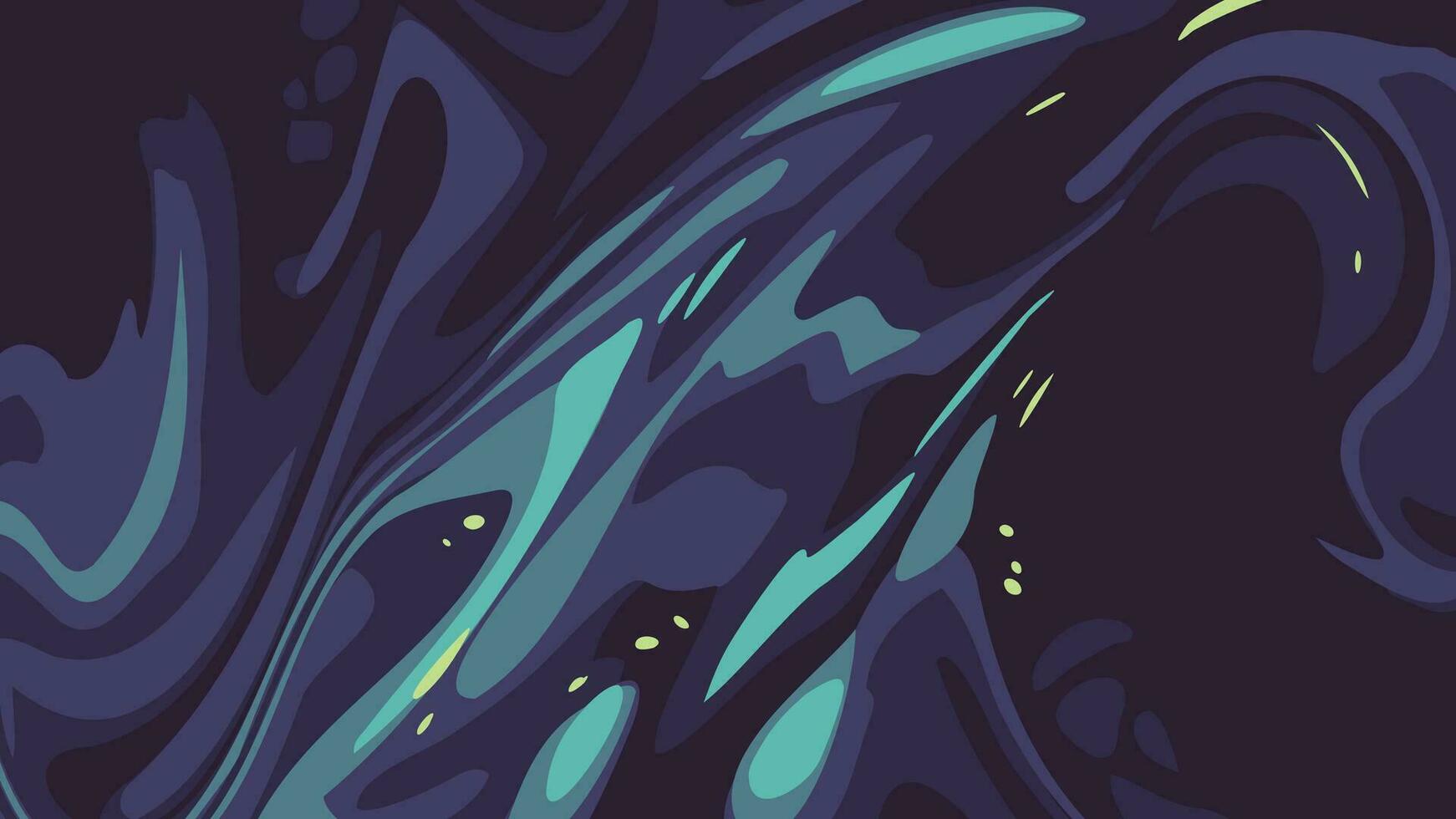 Black Purple Green Abstract Ink Wave Vector Wallpaper Background Image