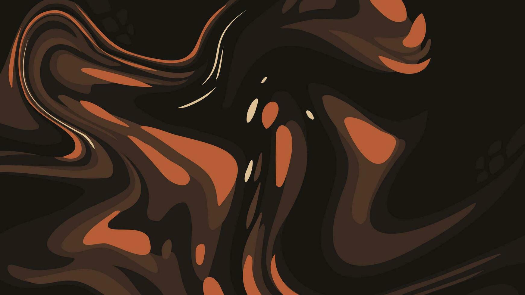 Black Brown Abstract Ink Wave Vector Wallpaper Background Image