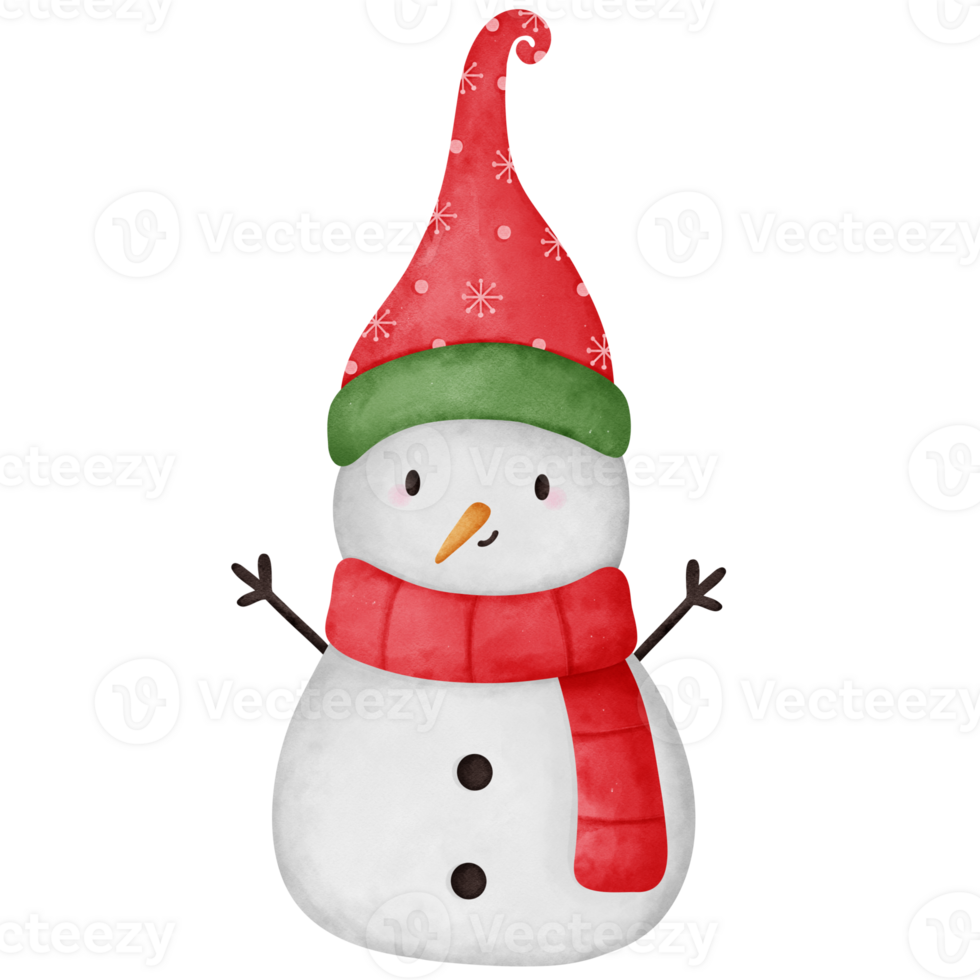 Snowman Watercolor Element png