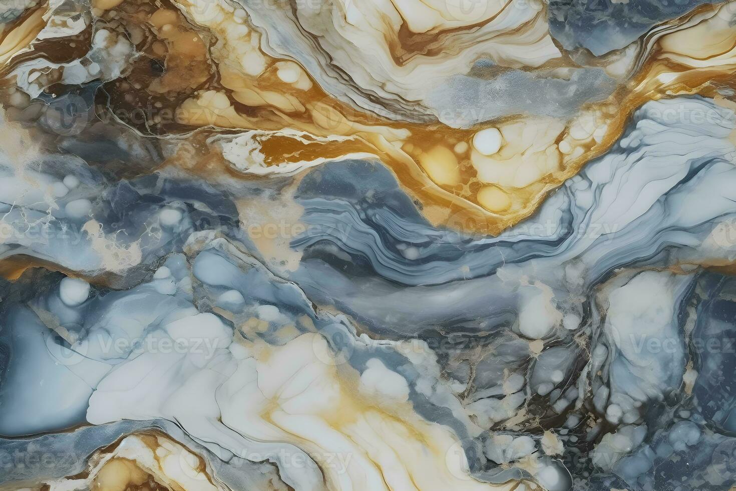 Close up Marble granite light sky-blue and light amber white with gold texture. Background wall surface pattern graphic light elegant gray floor ceramic counter texture stone slab smoot AI Generative photo