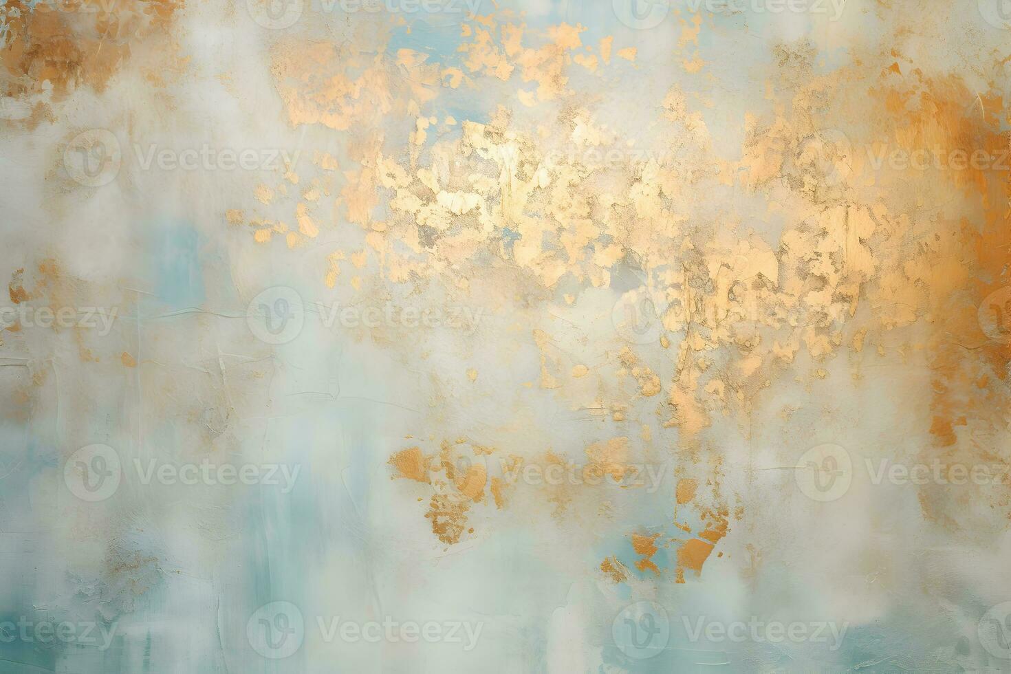 Acrylic blue and golden background. Abstract painting for banner, website, texture. Oil art with aquamarine and gold, light orange and bronze, light gold and white, sleek metallic finish AI Generative photo