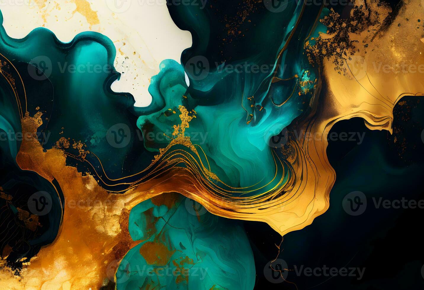 Alcohol ink colors translucent. Abstract multicolored marble texture background. Design wrapping paper, wallpaper. Mixing acrylic paints. Modern fluid art. Alcohol Ink AI Generative photo