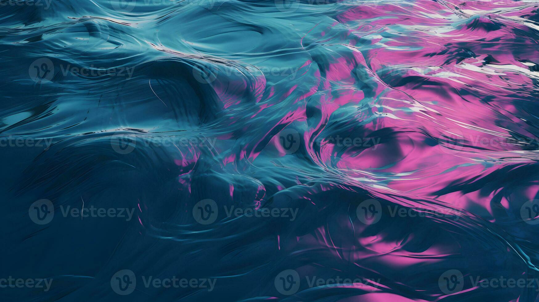 High detailed Close-up of blue water in the pool. Side view. Copy space.Bokeh light ripple background in the pool for walllpaper, background and design art work AI Generative photo