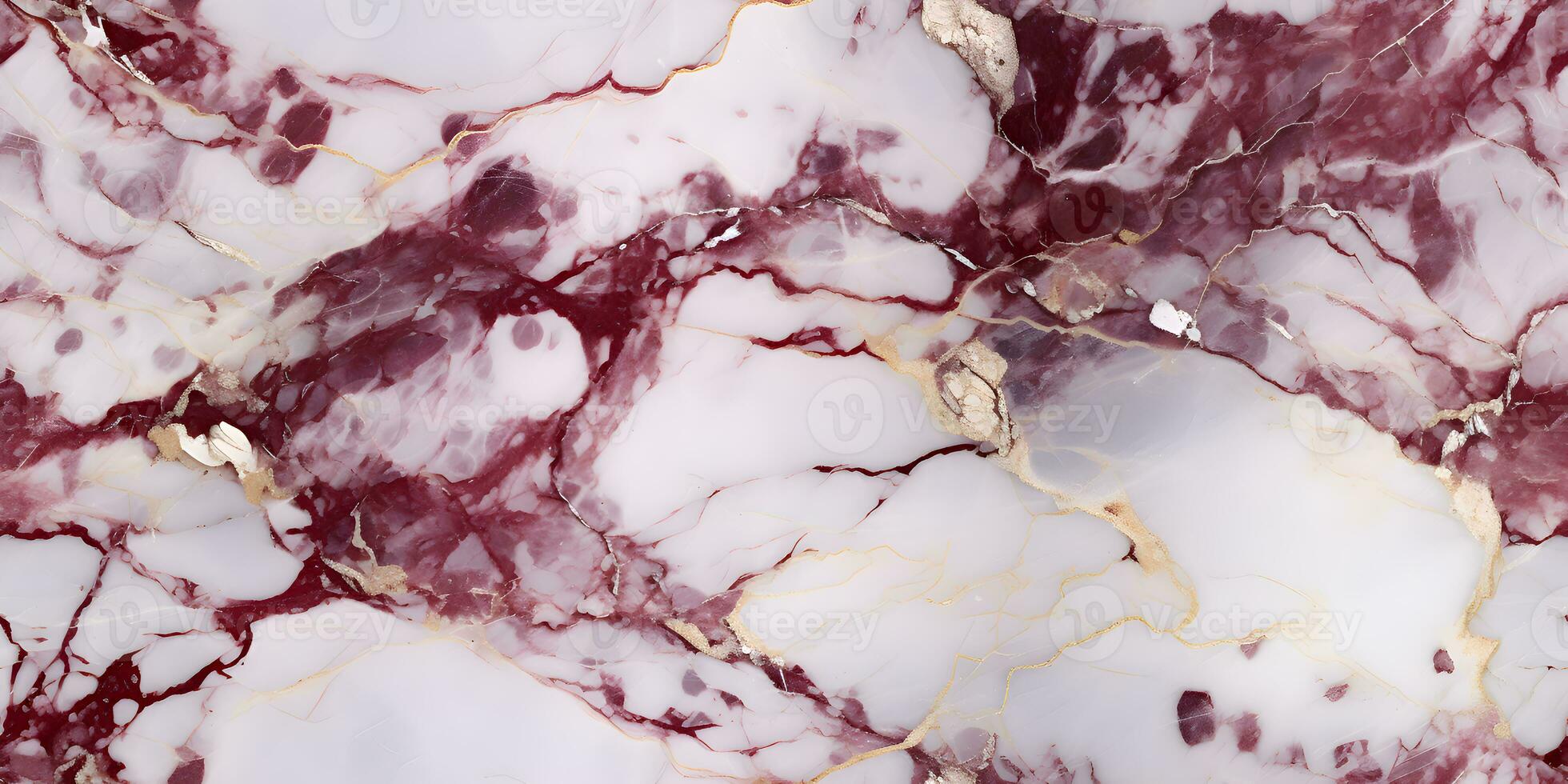 Marble granite dark pink and white with gold texture. Background wall surface seamless pattern graphic burgundy, cherry, ruby floor ceramic counter texture stone slab tile silver natural AI Generative photo
